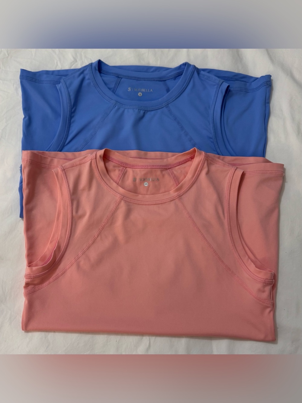 NWOT Sofibella Sleeveless Tank Top Tennis/ Pickleball Shirt set of two size XS-S